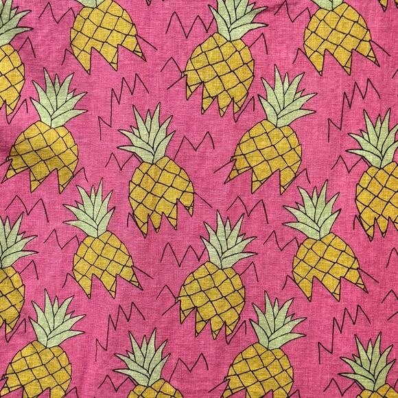 Sovereign Code Hawaiian Short Sleeve Shirt Pineapple Print Pink Yellow Men S - Picture 6 of 9